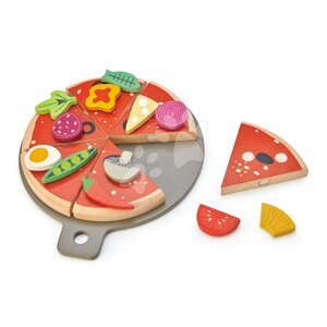 Fa Pizza Party Tender Leaf Toys 6 ínycsiklandó szelet és 12 fajta feltét