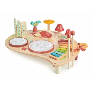 Fa zenei asztal Musical Table Tender Leaf Toys dobbal  xilofónnal síppal