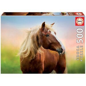 Puzzle Horse at Sunrise Educa 500 darabos és Fix ragasztóval a csomagban 11 évtől