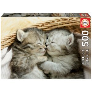 Puzzle Sweet Kittens Educa 500 darabos és Fix ragasztóval a csomagban 11 évtől