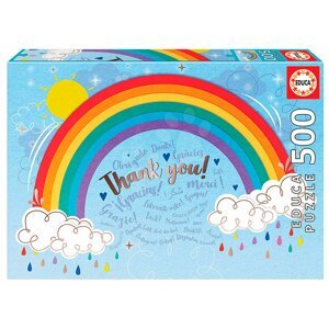 Puzzle Rainbow Thank you Educa 500 darabos és Fix ragasztó 11 évtől