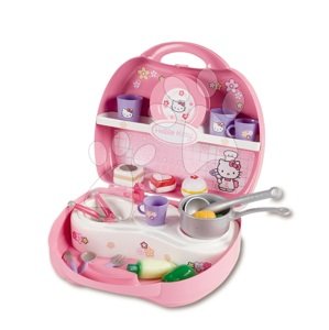 Smoby konyha gyerekeknek Hello Kitty mini bőröndben 24472 világos rózsaszín