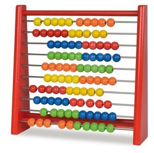 Fa golyós számológép Abacus Eichhorn 100 színes golyó