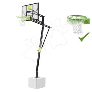 Kosárlabda konstrukció palánkkal és flexibilis kosárral Galaxy Inground Basketball Exit Toys acél talajba rögzíthető magasságilag állítható