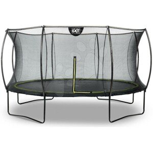 Trambulin védőhálóval Silhouette trampoline Exit Toys kerek 427 cm átmérővel fekete