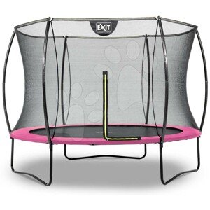 Trambulin védőhálóval Silhouette trampoline Exit Toys kerek 244 cm átmérővel rózsaszin