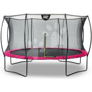 Trambulin védőhálóval Silhouette trampoline Exit Toys kerek 366 cm átmérővel rózsaszín