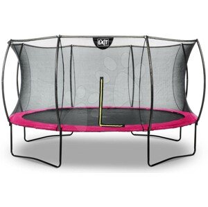 Trambulin védőhálóval Silhouette trampoline Exit Toys kerek 427 cm átmérővel rózsaszin