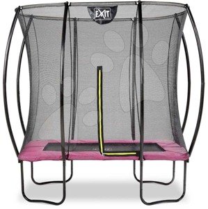 Trambulin védőhálóval Silhouette trampoline Exit Toys 153*214 cm rózsaszin