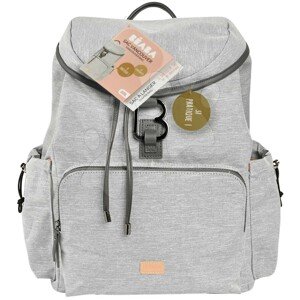 Pelenkázó hátizsák Vancouver Backpack Heather Grey Beaba kiegészítőkkel 22 l térfogat 42 cm világos-szürke