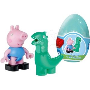 Építőjáték Peppa Pig Funny Eggs PlayBig Bloxx BIG tojásban - dínóval 1,5-5 évesnek