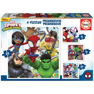 Puzzle Spidey & his Amazing Friends Progressive Educa 12-16-20-25 darabos