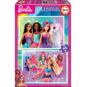 Puzzle Barbie Disney Educa 2x48 darabos