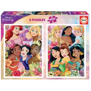 Puzzle Disney Princess Educa 2x500 darabos és Fix ragasztó