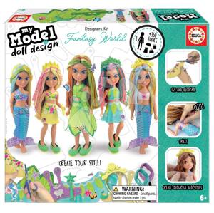 Kreatív alkotás Design Your Doll Fantasy World Educa készítsd el saját mesés játékbabádat az 5 modellből 6 évtől