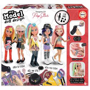 Kreatív alkotás My Model Doll Design Pop Star Educa készítsd el saját popsztár játékbabádat az 5 modellből 6 évtől