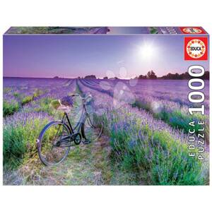 Puzzle Bike in a Lavender Field Educa 1000 darabos és Fix ragasztó