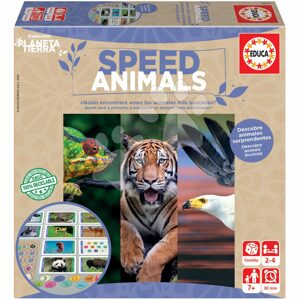 Társasjáték Gyors állatok Planeta Tierra Speed Animals Board Game Educa 96 játékkártya spanyol nyelven 7 éves kortól