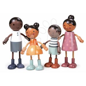 Fa multikulturális család Humming Bird Doll Family Tender Leaf Toys 4 figura mozgatható testrészekkel