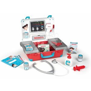 Orvosi koffer technikai felszereléssel Medical Case Smoby 12 orvosi tartozékkal és készülékkel