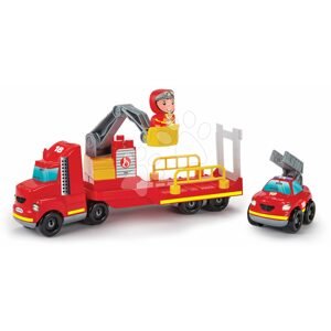 Építőjáték jármű tűzoltó Abrick Fire Truck Operation Écoiffier figura és 2 jármű 18 hó-tól