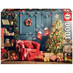 Puzzle Genuine Christmas Corner Educa 1000 darabos és Fix ragasztó