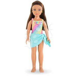 Játékbaba Luna at the Beach Set Corolle Girls hosszú barna haj 28 cm 5 kiegészítő 4 évtől