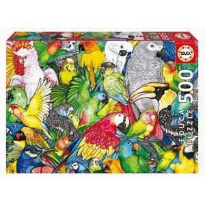 Puzzle Parrots Educa 500 darabos és Fix ragasztó