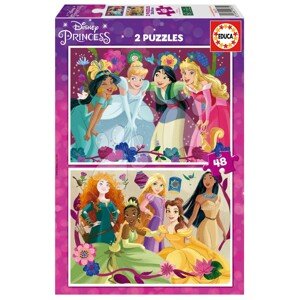 Puzzle Disney Princess Educa 2x48 darabos 4 évtől EDU19675