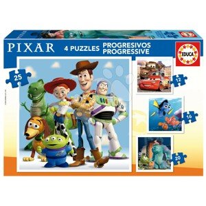 Puzzle Disney Pixar Progressive Educa 12-16-20-25 darabos 3 évtől EDU19681