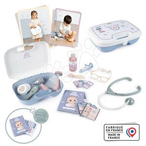 Orvosi koffer eszközökkel Baby Care Briefcase Smoby csecsemőnek 19 kiegészítővel SM240306