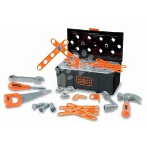 Szerszámos koffer Black&Decker DIY Tools Box Smoby szerelhető elemekkel 34 kiegészítő SM360924