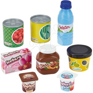 Élelmiszerek hálóban Food Net Écoiffier joghurtok konzervekkel 8 drb 18 hó-tól