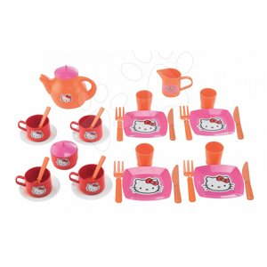Écoiffier teáskészlet Hello Kitty gyerekeknek 2609-1 rózsaszín-narancssárga