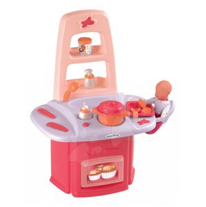 Écoiffier játék pelenkázó asztal kiskonyhával Nursery 2870 rózsaszín-fehér