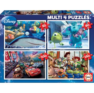 Gyerek puzzle Pixar Educa 150-100-80-50 db 15615 színes