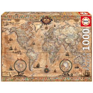 Educa Puzzle Antique World Map 1000 db 15159 színes
