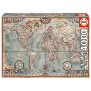 Educa Puzzle The World Executive Map 4000 db 14827 színes