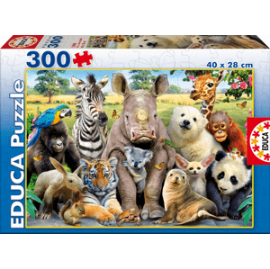 Gyerek puzzle Állatkák - Osztályfénykép Educa 300 db 15908 színes