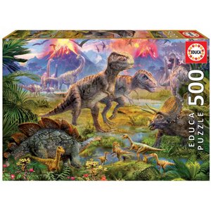 Puzzle Genuine Dinosaur Gathering Educa 500 db 15969 színes