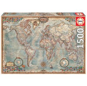 Educa Puzzle Politikai világtérkép 1 500 db 16005 színes