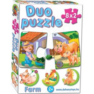 Dohány baby puzzle 2 részes képekkel Duo Farm 638
