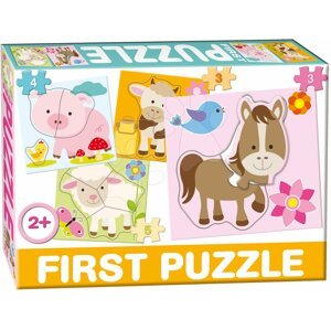 Dohány gyermek puzzle 4 képpel Baby First Farm 639