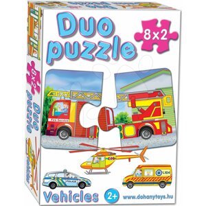 Dohány baby puzzle 2 részes 8 képpel Duo Közlekedési járművek 638-2