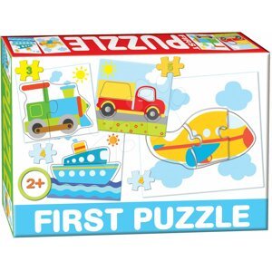 Dohány gyerek puzzle 4 képpel Baby First Közlekedési eszközök 639-3