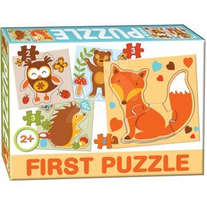 Dohány puzzle 4 képpel Baby First Erdei állatkák 639-5