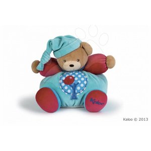 Kaloo plüss maci Colors-Chubby Bear Apple Tree csörgővel 963251 kék-piros