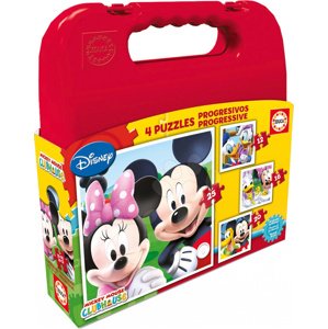 Gyerek puzzle Mickey Mouse Educa progresszív 25-20-16-12 db 16505