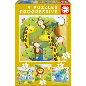 Educa gyerek puzzle Állatmentők progresszív 17147