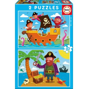 Educa gyerek puzzle Kalózok 2x20 részes 17149
